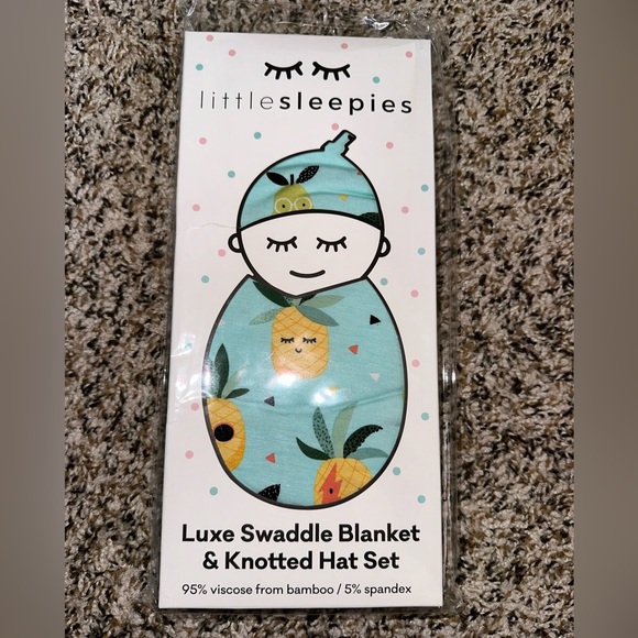 NIB LS Pineapple Jams Swaddle Set - Picture 2 of 2